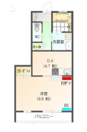 すまいる17番館(1DK/2階)の間取り写真