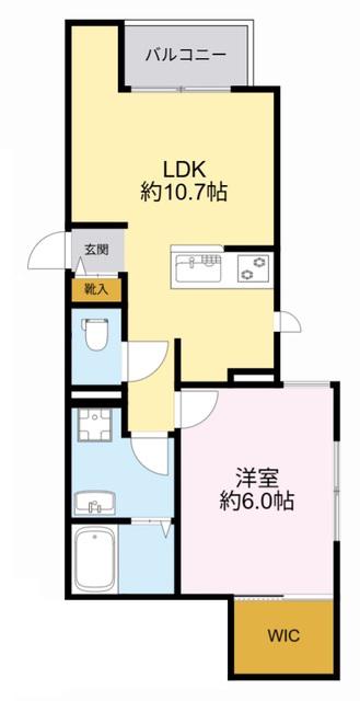 レーベン中村橋(1LDK/1階)の間取り写真