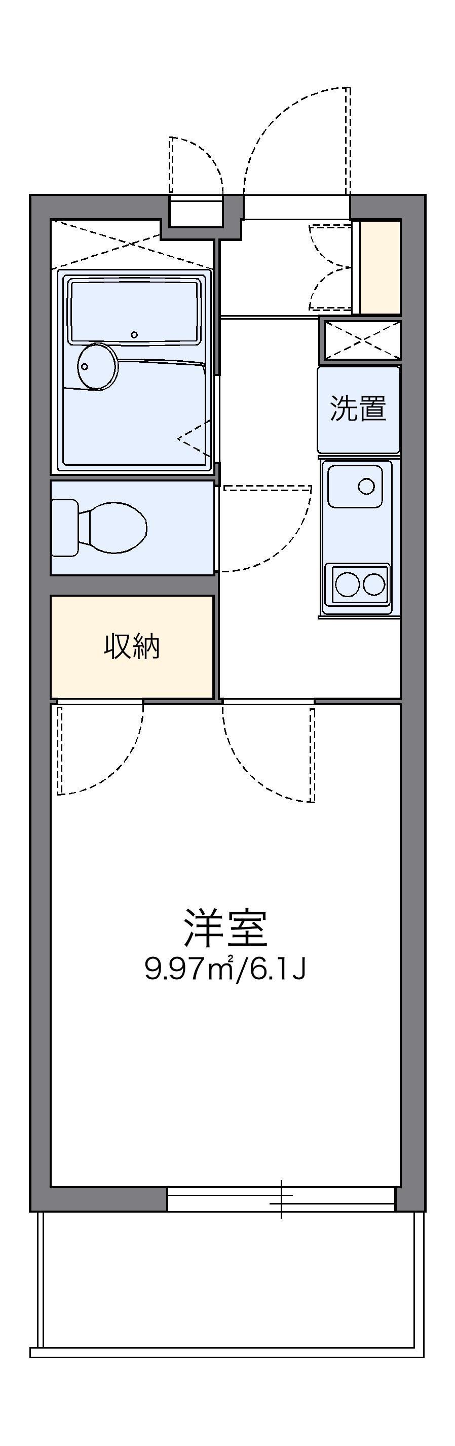レオパレス平尾(1K/3階)の間取り写真