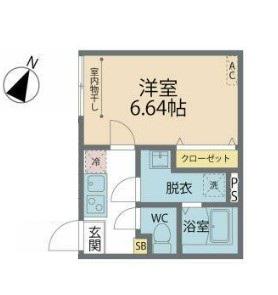 カインドネス新座ノース(1K/2階)の間取り写真