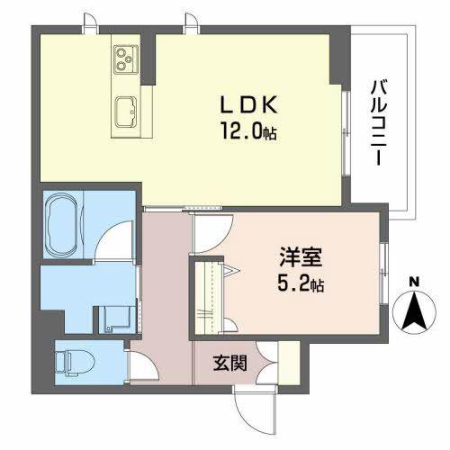 I.Z.M(1LDK/2階)の間取り写真