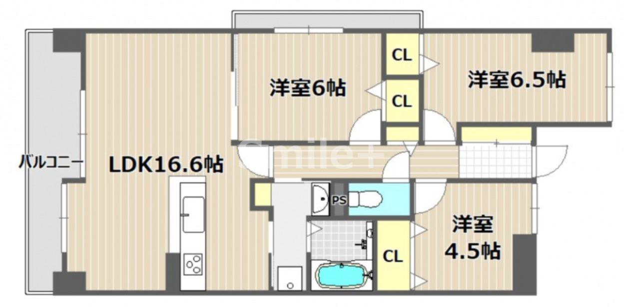 CRASSO IMA(3LDK/4階)の間取り写真