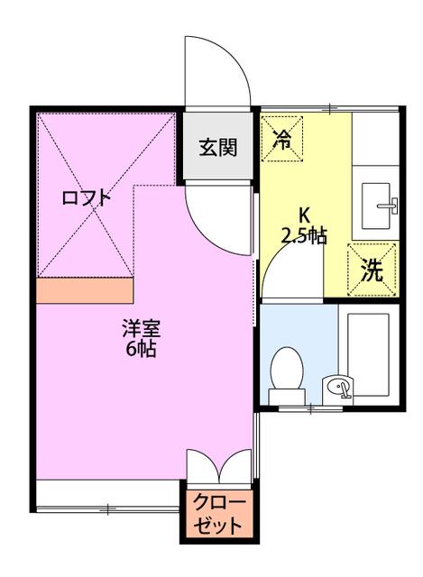 プラチナステージ(1K/1階)の間取り写真
