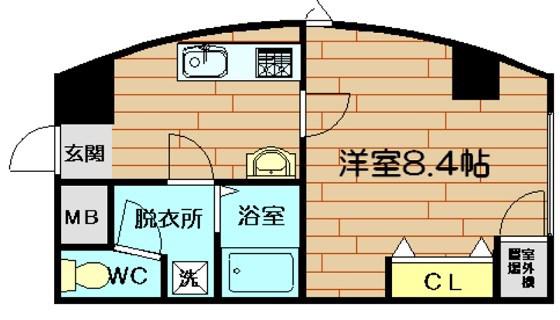 カステロ ミューラー(1K/3階)の間取り写真