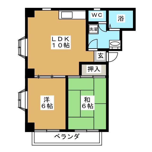 パストラルミキ(2LDK/2階)の間取り写真
