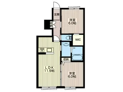 LIFA GARDEN II(2LDK/1階)の間取り写真