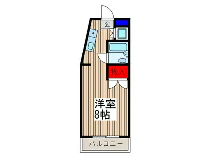 山崎第2ビル(ワンルーム/2階)の間取り写真