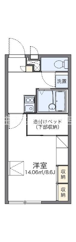 レオパレスアクシオンII(1K/2階)の間取り写真