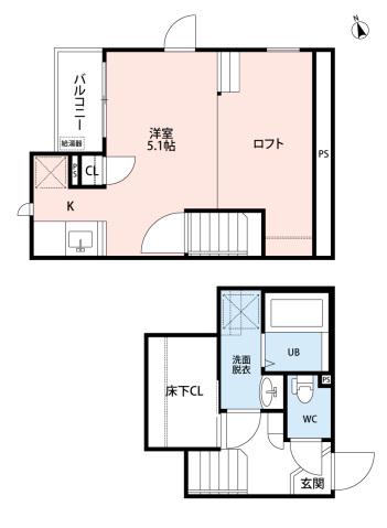 CB八潮アルクス(1K/2階)の間取り写真