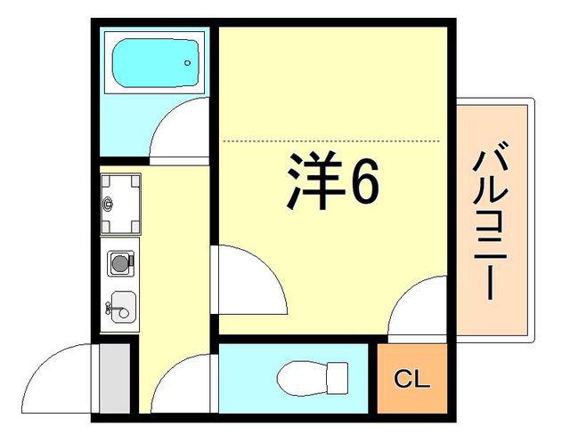 ブランシェ池上(1K/1階)の間取り写真