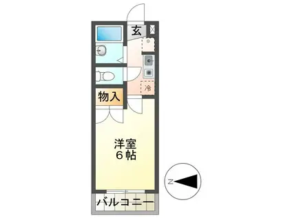 ユーコート八王子(1K/3階)の間取り写真