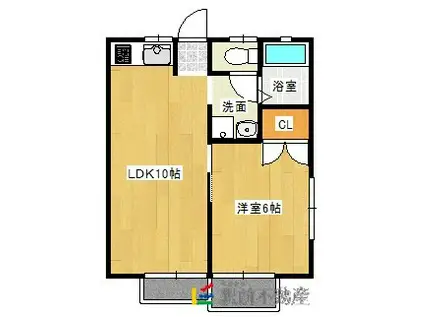 バディ館(1LDK/2階)の間取り写真