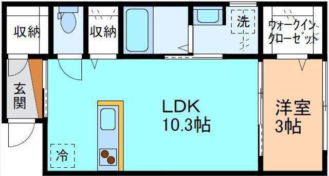 INTEGRAL EDEN(1LDK/1階)の間取り写真