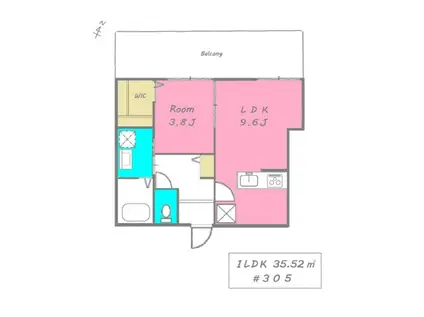 MER五番館(1LDK/3階)の間取り写真