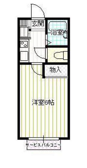 メゾンすみれ C(1K/2階)の間取り写真