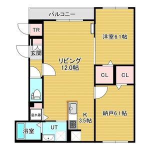 アビタクレール(2LDK/2階)の間取り写真