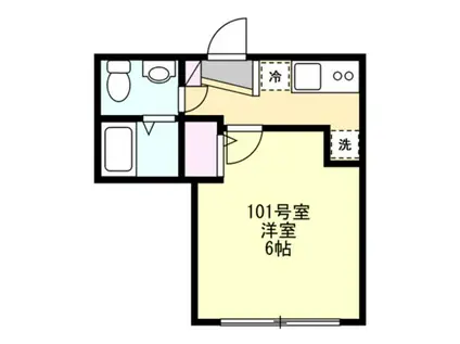 アヴァンス六浦南(1K/1階)の間取り写真