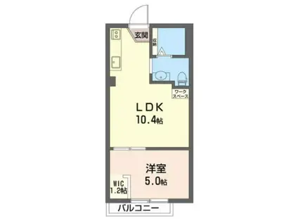ラプラス露木(1LDK/1階)の間取り写真
