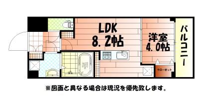 LEGEND紺屋町(1LDK/6階)の間取り写真