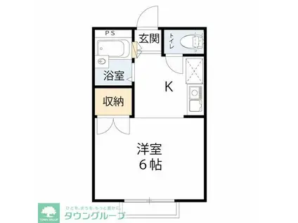 グランヴィル大宮ウエスト(ワンルーム/1階)の間取り写真