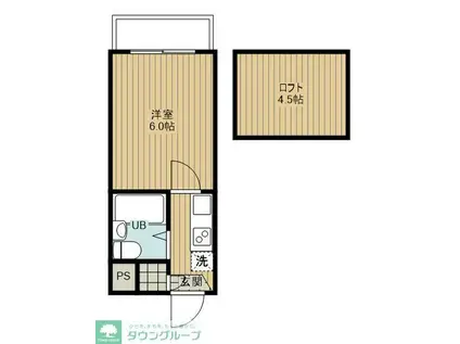 シティパレス東久留米II(1K/2階)の間取り写真