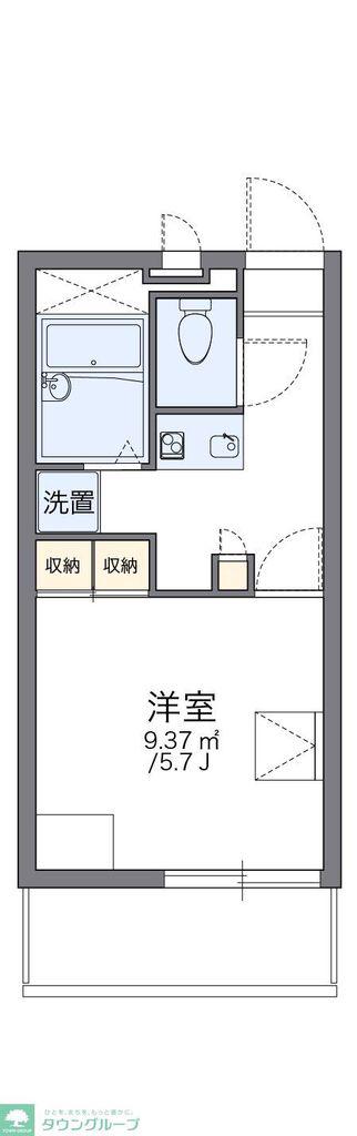 レオパレスラークヒル(1K/2階)の間取り写真