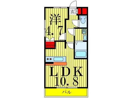 クレールスクエア(1LDK/1階)の間取り写真