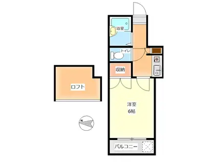 ベストハウス防府駅前(1K/1階)の間取り写真