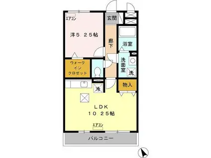 シェ・コパン(1LDK/1階)の間取り写真