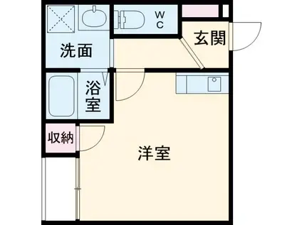 CHOU CHOU NAKAMIYA ウエスト(ワンルーム/2階)の間取り写真