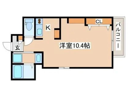 エヌエムサンカンテキャトフ B棟(1K/1階)の間取り写真