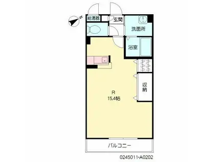 ラ・ポール中井 (ワンルーム/2階)の間取り写真