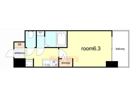 セレニテ神戸西エクラ(1K/11階)の間取り写真