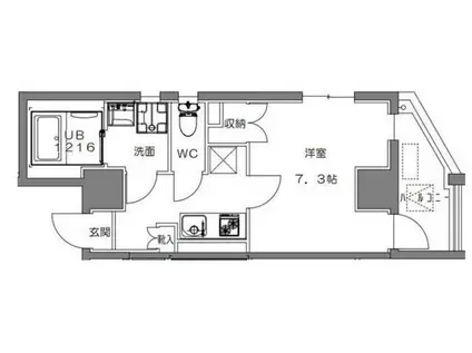コンソラトゥール笹塚II(1K/3階)の間取り写真