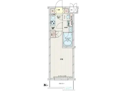 ルーブル練馬赤塚(1K/2階)の間取り写真