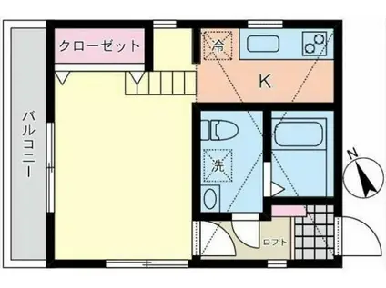 ルーチェ藤沢(1K/1階)の間取り写真