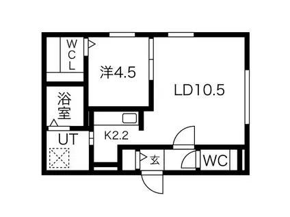 リヴィエール本町11(1LDK/1階)の間取り写真