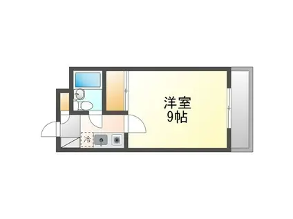 レオズ国場(1K/1階)の間取り写真