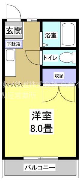 サンハイツエムII(1K/1階)の間取り写真