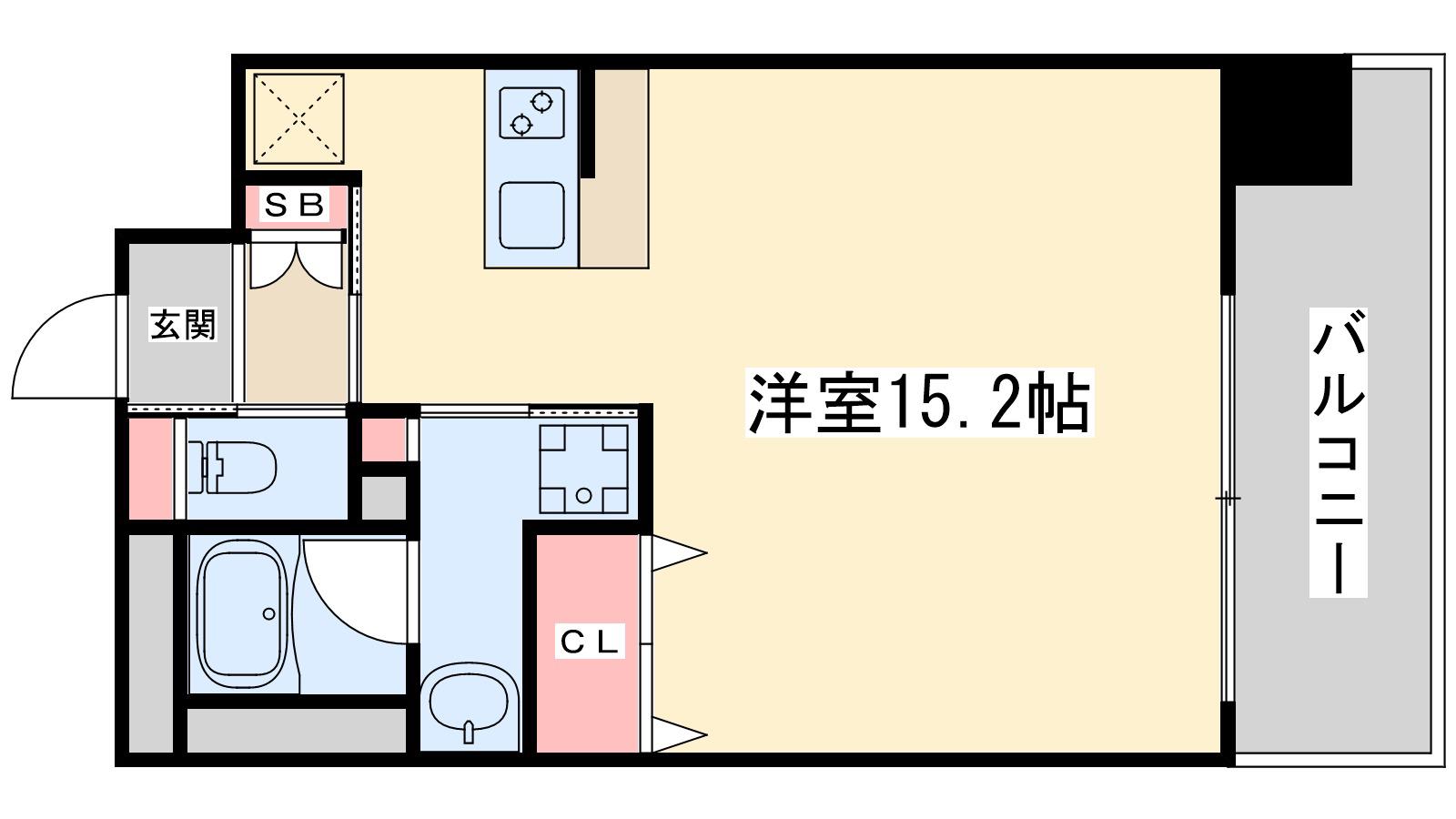 プレジオ海老江(ワンルーム/3階)の間取り写真