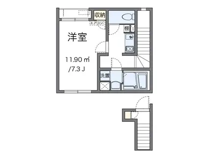 久我山アパート(1K/2階)の間取り写真