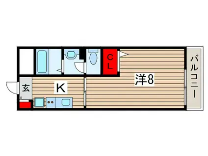 MARE TAKASU(1K/3階)の間取り写真