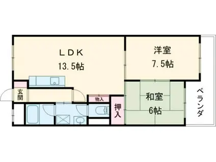 センチュリーアスカIII(2LDK/3階)の間取り写真