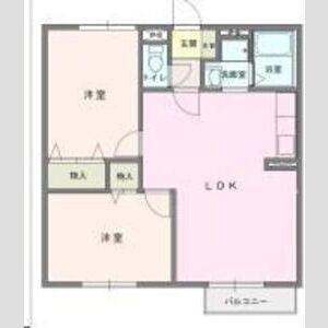 フォレストパークII(2LDK/2階)の間取り写真