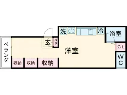 ルミネコート東町(ワンルーム/3階)の間取り写真