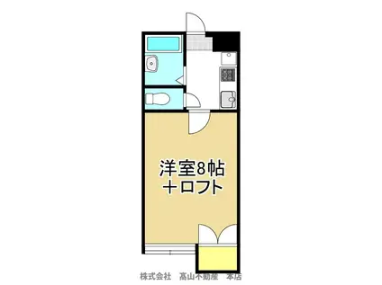 パームビレッジII(1K/2階)の間取り写真