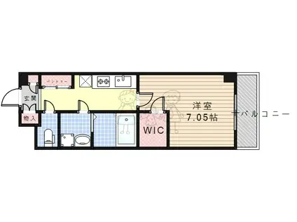 グランツあびこ(1K/2階)の間取り写真