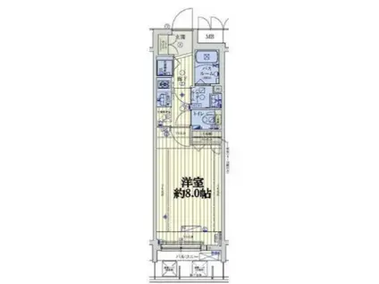 スワンズシティ心斎橋ルーノ(1K/3階)の間取り写真