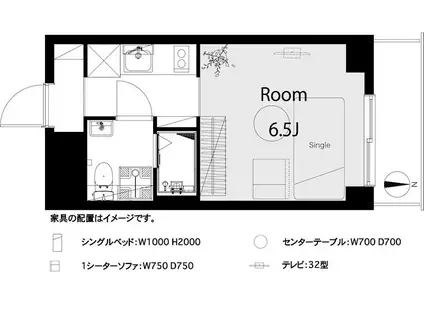 ライオンズマンション代々木第2(ワンルーム/5階)の間取り写真