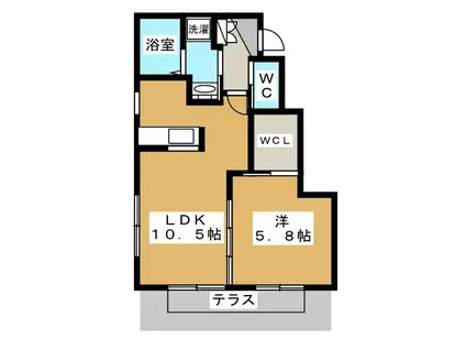 さくらレジデンス みなみ野(1LDK/1階)の間取り写真